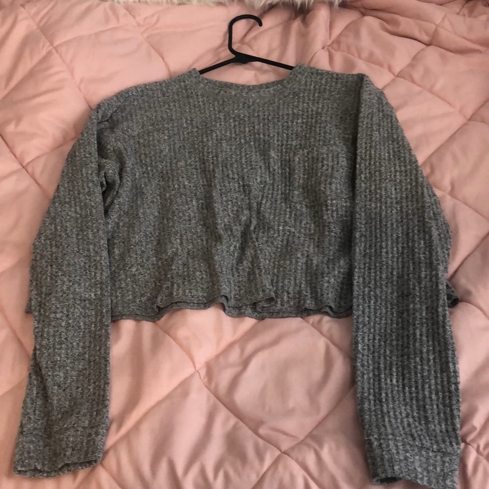 Grey Cropped Sweater (target)